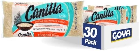 Goya Canilla Extra Long Grain White Rice, 1 Pound (Pack of 30)
