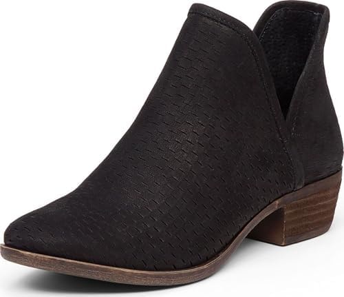 Lucky Brand Women's Baley Ankle Boot, Black, 12 M US