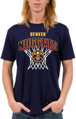 Junk Food NBA - Denver Nuggets Nothing But Net Adult SS T-Shirt Navy