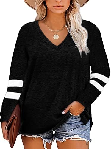 Womens Plus Size Fall Fashion Tops Long Sleeve Shirts Oversized Sweatshirt