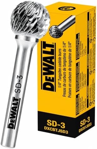 Single DEWALT Carbide Burr Size SD-3 with 1/4" Shank (DXCBTJSD3)