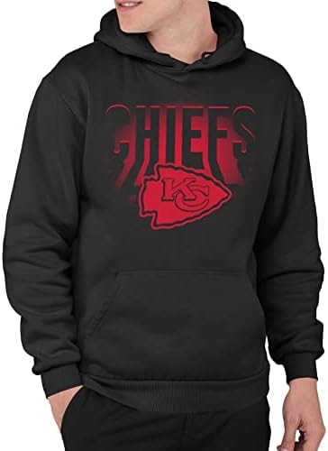 Junk Food NFL - Kansas City Chiefs - Spotlight - Officially Licensed Adult Pullover Fleece Hoodie for Men and Women