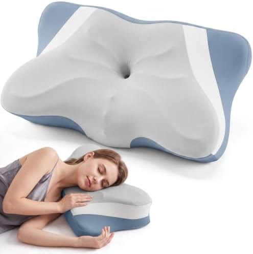 OLIXIS Contour Cervical Pillow for Neck Pain Relief, Ergonomic Dual Height