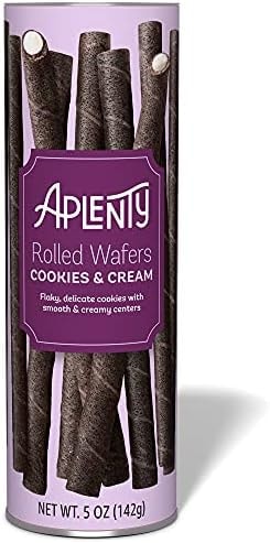 Amazon Brand - Aplenty, Cookies & Cream Rolled Wafers, 5 oz