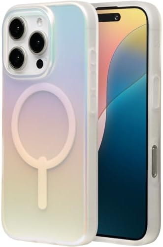 ZAGG Milan Snap Case for iPhone 16 Pro - Color Changing Finish, MagSafe & Wireless Charging Compatible, 13ft Drop Protection, Graphene Reinforced, Eco-Friendly, Matte Iridescent