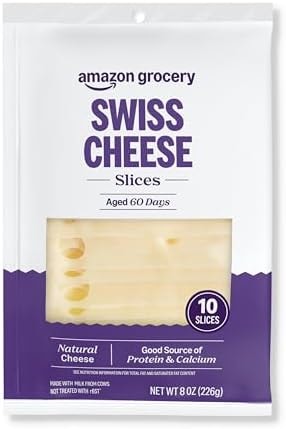 Amazon Grocery, Swiss Cheese, 8 Oz, 10 Slices