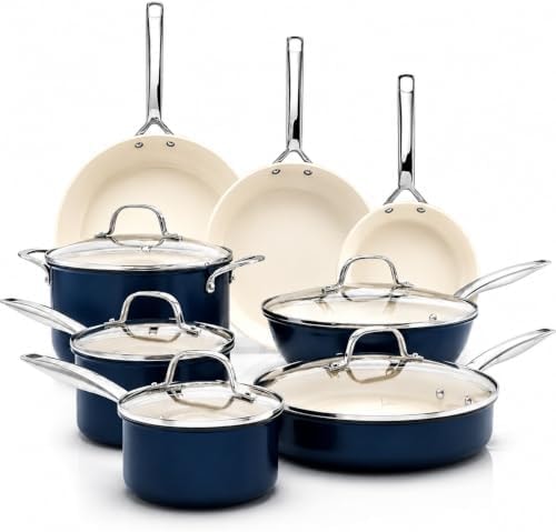 GOTHAM STEEL PRO 13pc Anodized Pots and Pans Set Non Stick Ceramic Cookware