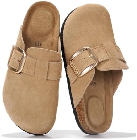 PROJECT CLOUD 100% Genuine Leather Clogs for Women Fall Shoes for Women