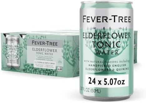 Fever-Tree Elderflower Tonic Mixer, 24 Pack, 5.1 Fl Oz Cans