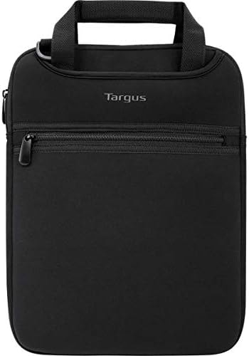 Targus Vertical Slipcase Laptop Messenger Bag, Black - Hideaway Handles with Cross Shoulder Strap and Protective Padding, Fits 14" Laptop (TSS913)