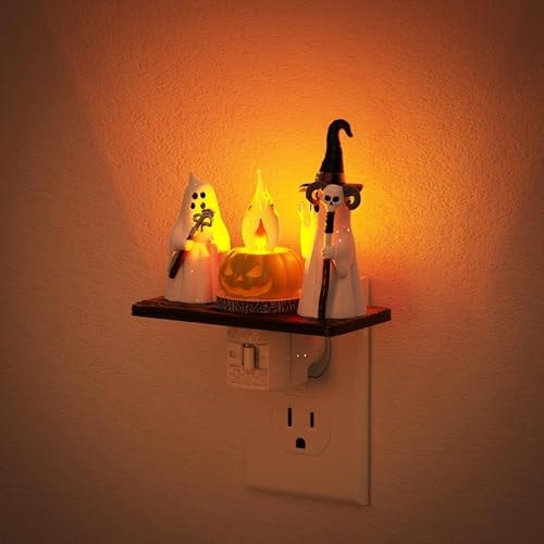 JandCase Halloween Night Light, Amber Night Lights Plug into Wall