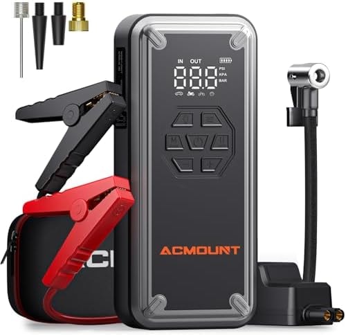 ACMOUNT W160 5000A Jump Starter with Air Compressor 150PSI, 12V Jump Box