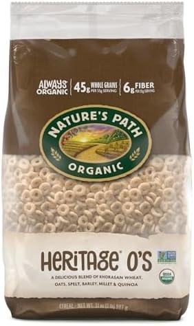 Nature's Path Organic Heritage O's Cereal, 32 oz (Pack of 6)