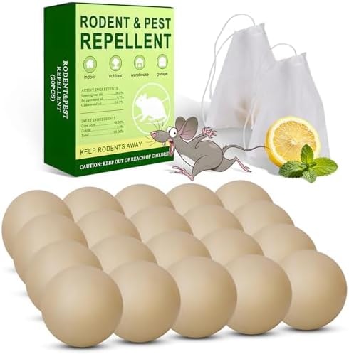 20 PCS Mouse Repellent Balls Natural Peppermint Oil Pest Control Repeller