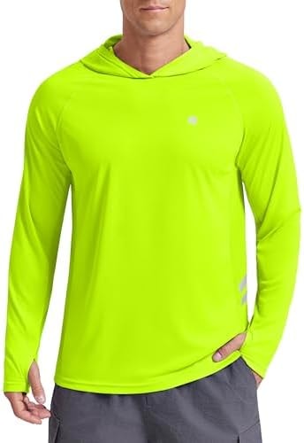 PINSPARK Athletic Hoodies for Men Long Sleeve UPF 50+ Sun Protection Shirts