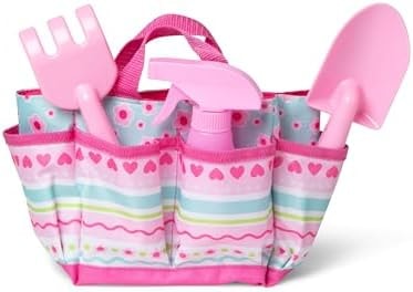 Melissa & Doug Sunny Patch Pretty Petals Gardening Tote Set with Tools