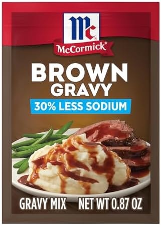 McCormick 30% Less Sodium Brown Gravy Mix, 0.87 oz