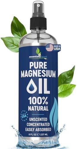 Pure Magnesium Oil Spray for Sleep, Feet & Leg Cramps - USP Grade - 8oz