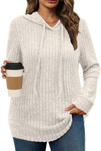 Sweaters for Women Fall Outfits Plus Size Tops Long Sleeve Shirt Hoodies