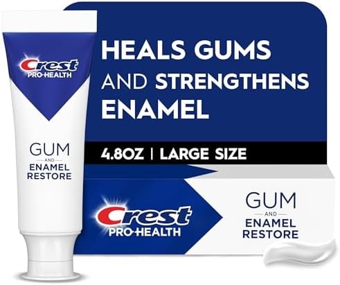 Crest Pro-Health Gum & Enamel Restore Toothpaste 4.8 oz Anticavity, Antibacterial Flouride Toothpaste, Clinically Proven, Gum, Sensitivity, and Enamel Protection
