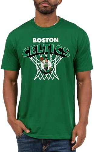 Junk Food NBA - Boston Celtics Nothing But Net Adult SS T-Shirt Kelly Green