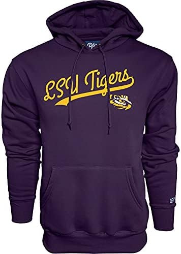 Blue 84 Men's LSU Tigers Hoodie Cursive Team Color, Team Color, Large