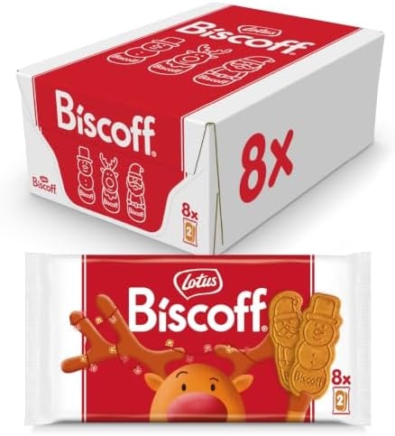 Biscoff Caramelised Holiday Shape Biscuits, Vegan - 7.1 Ounce (Pack of 8)
