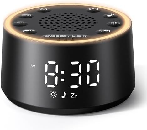 Dreamegg D1 Nova Sound Machine Alarm Clock for Sleep, White Noise