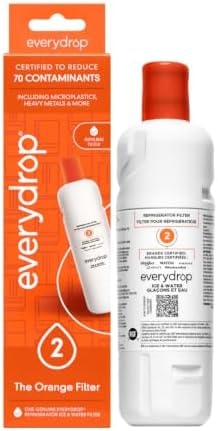 everydrop by Whirlpool Ice & Water Refrigerator Filter 2, Orange, EDR2RXD1