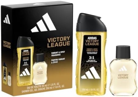 adidas Victory League Giftset including Eau de Toilette (1.6fl oz.) and Shower Gel (8.4fl oz.), For Him, Vibrant & Spicy Fragrance