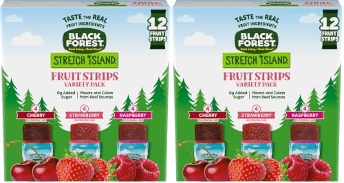 Black Forest Stretch Island Fruit Strips Variety Pack, 12 Count (Pack of 2)