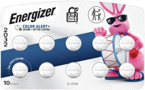 Energizer CR2032 Batteries (10 Pack), 3V Lithium Coin Batteries