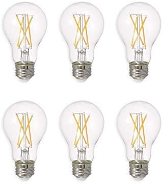 Sylvania Led Truwave Natural Series Light Bulb, 60W Equivalent, Efficient 8W A19, Medium Base, Dimmable, 800 Lumens, 2700K, Soft White, Clear - 6 Pack (40806)