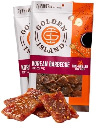 Golden Island Korean BBQ Pork Jerky - (2 Pack) 9 oz Resealable Bag