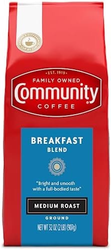 Community Coffee Breakfast Blend, Ground Coffee, Medium Roast, 32 Ounce Bag (Pack of 1)