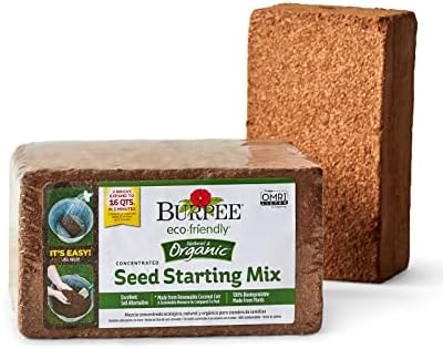 Burpee Organic Coconut Coir Seed Starting Mix, Expands to 16 Quarts