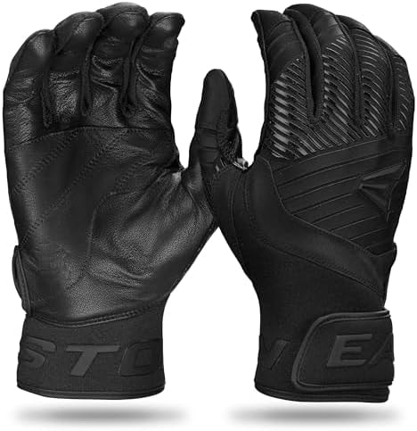 Easton | Adult Walk-Off Ethos Baseball Batting Gloves | Black | L