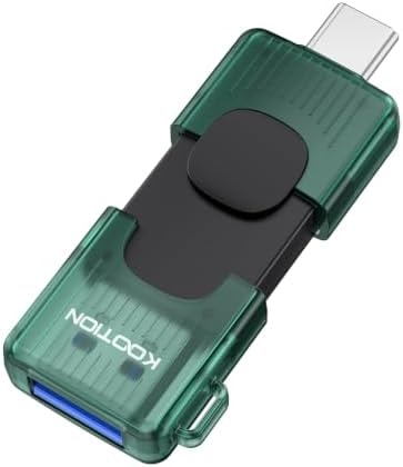 KOOTION 64GB Dual USB-A & Type-C Flash Drive up to 110MB/s USB 3.2 Gen 1