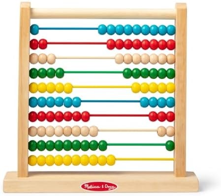 Melissa & Doug Abacus Classic Wooden Toy with 100 Colorful Beads