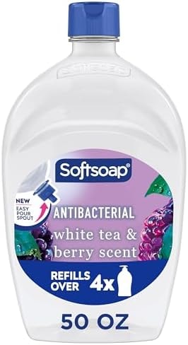 Softsoap Antibacterial Liquid Hand Soap, White Tea & Berry Scent, 50 fl oz