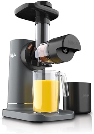 Ninja NeverClog Cold Press Juicer, 24oz Jug, 36oz Pulp, Charcoal, JC151