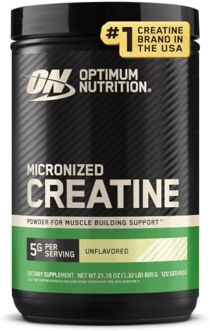Optimum Nutrition Creatine Monohydrate Powder, Unflavored, 1.32 LB