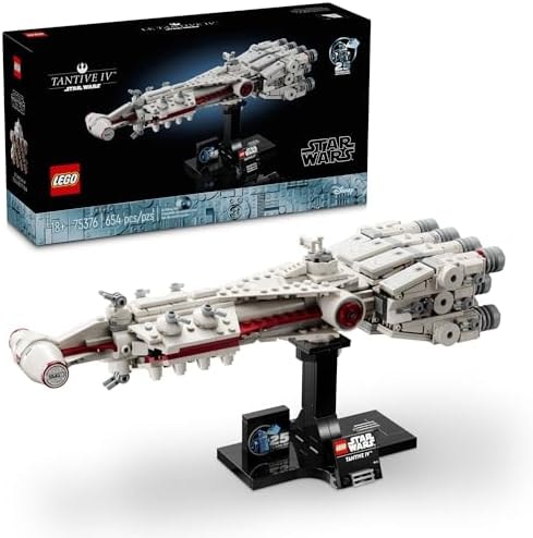 LEGO Star Wars: A New Hope Tantive IV - Creative Building Set for Adults - 25th Anniversary Starship Model - Collectible Build and Display Gift Idea for Star Wars Fans - 75376
