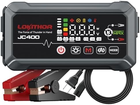 LOKITHOR JC400 2A Car Battery Charger and 2500A Jump Starter