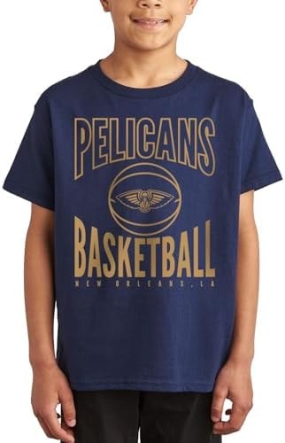 Junk Food NBA - New Orleans Pelicans Team Basketball Kids SS T-Shirt Navy