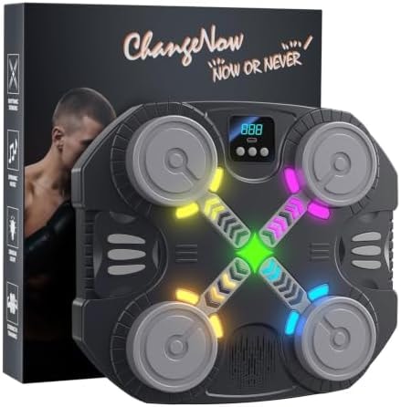 Music Boxing Wall Machine for Adults & Kids with Led Light & Boxing Gloves