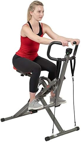 Sunny Health & Fitness Row-N-Ride PRO Hydraulic Squat Assist Trainer