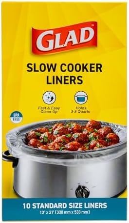 Glad Slow Cooker and Crockpot Liners, 13 x 21 In, 10 Count