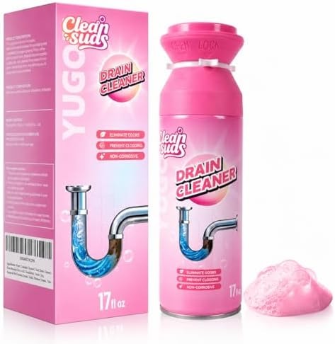 Yugou Foaming Sink Drain Cleaner & Deodorizer, Drain Clog Remover (1pcs)