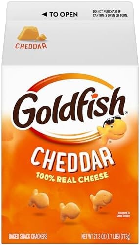 Goldfish Cheddar Cheese Crackers, 27.3 Oz Carton